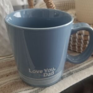 THRESHOLD LOVE YOU DAD Blue Ceramic Dining Mug with Rounded Handle